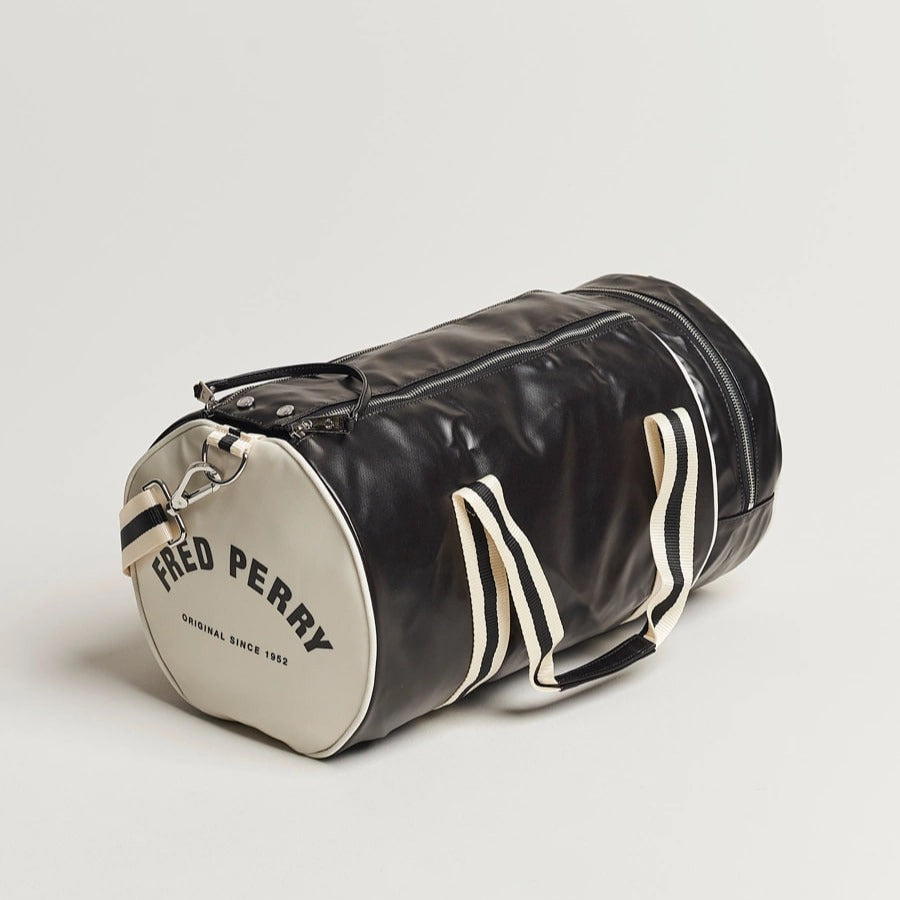Fred Perry Classic Barrel Bag Black/White