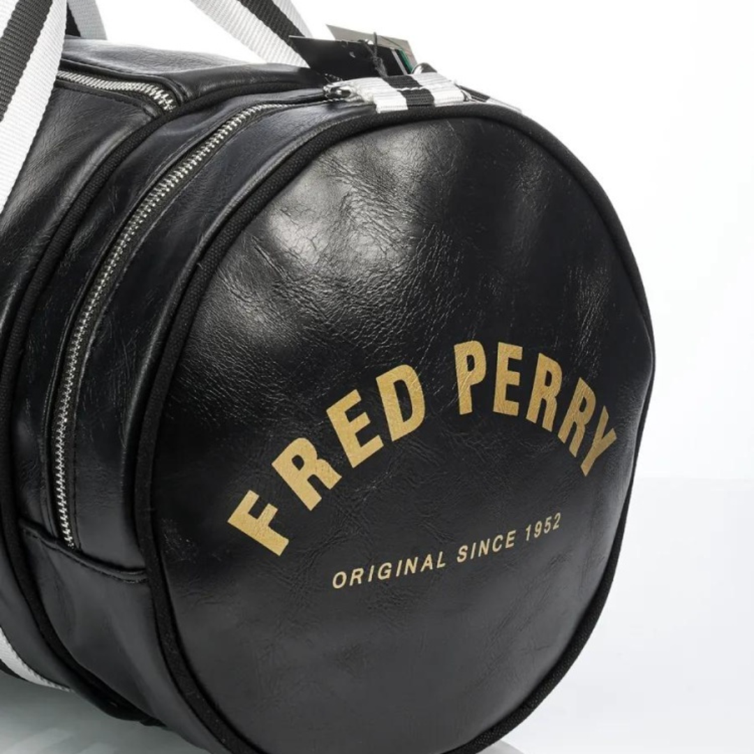 Fred Perry Classic Barrel Bag Black