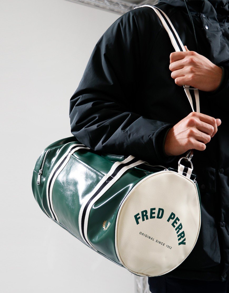 Fred Perry Classic Barrel Bag Green