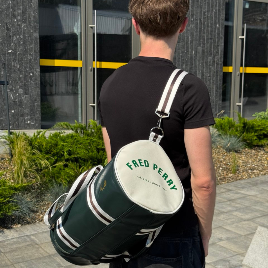 Fred Perry Classic Barrel Bag Green