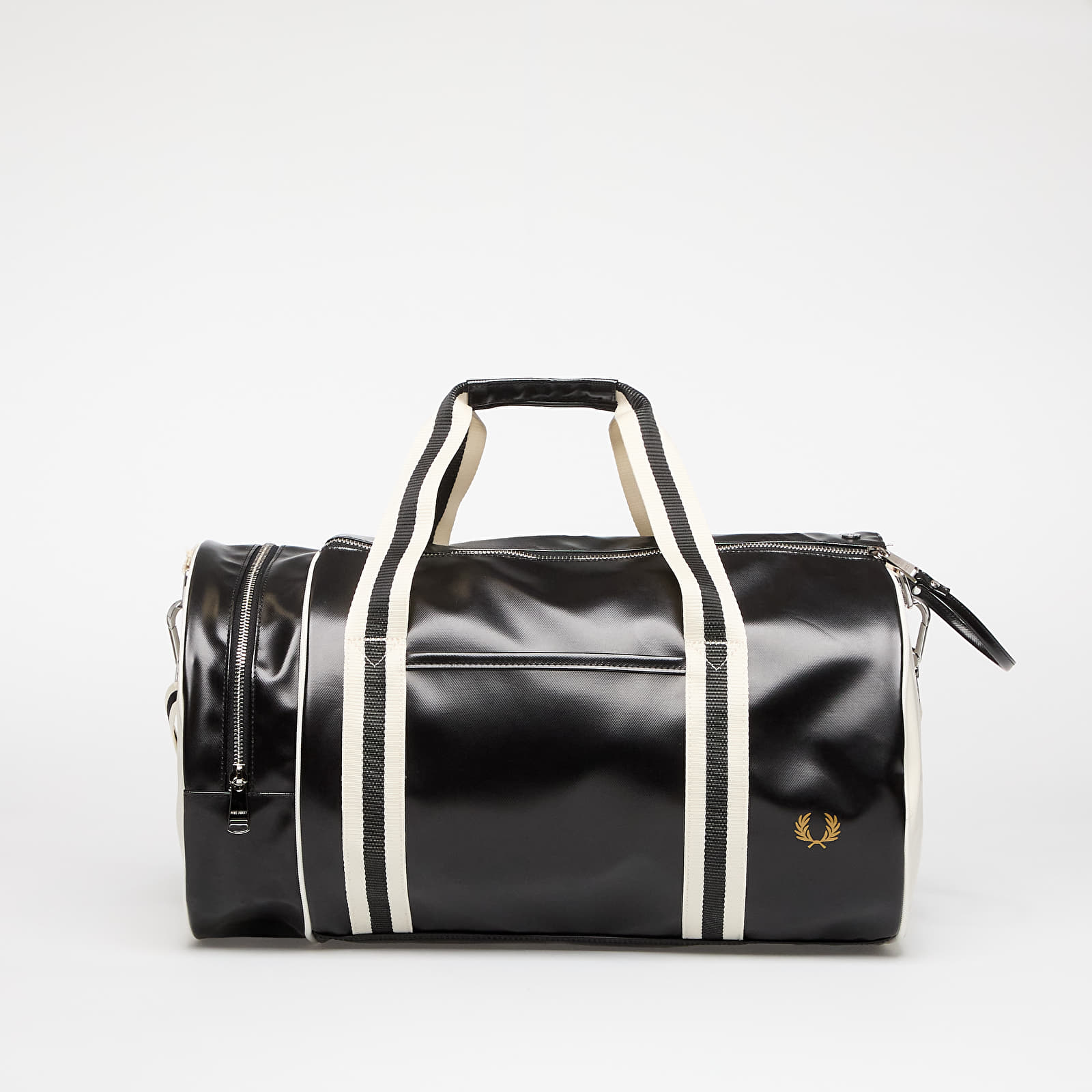Fred Perry Classic Barrel Bag Black/White