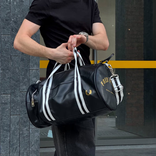 Fred Perry Classic Barrel Bag Black