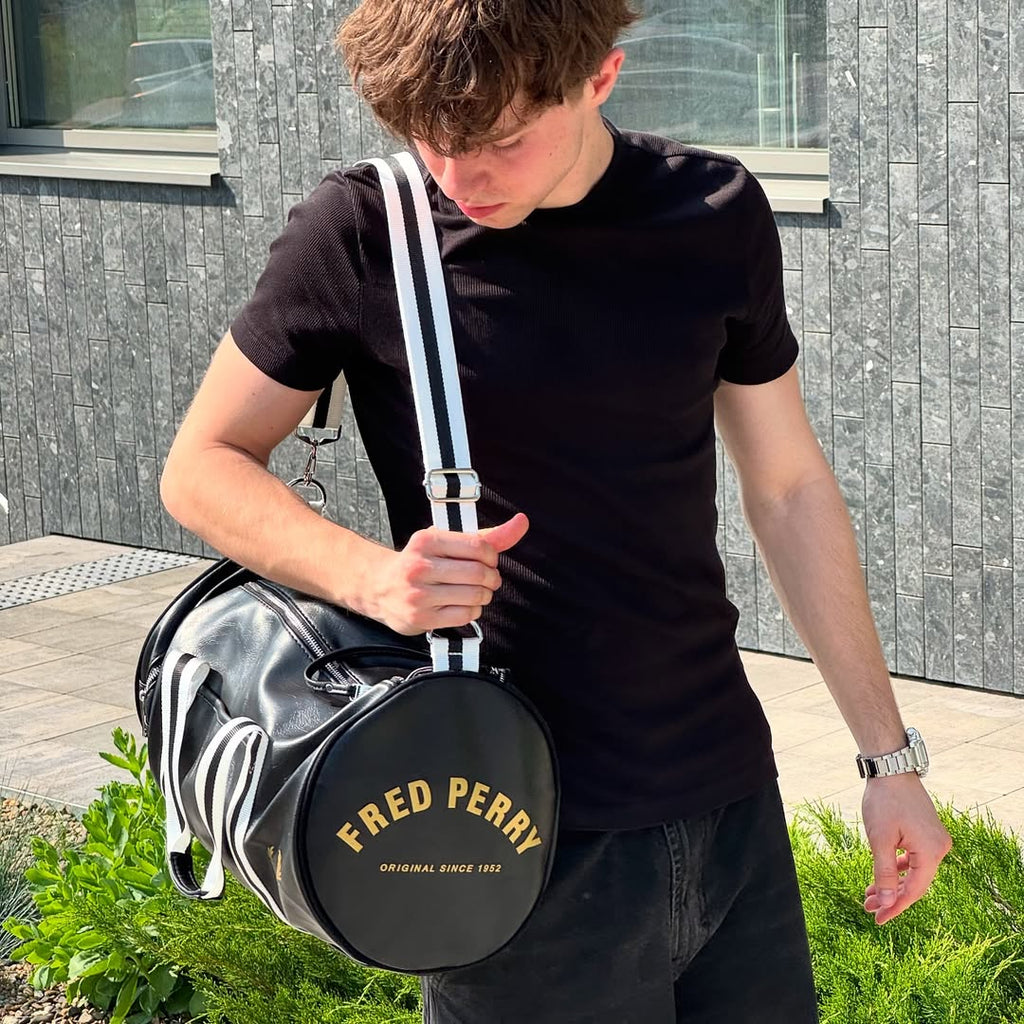 Fred Perry Classic Barrel Bag Black