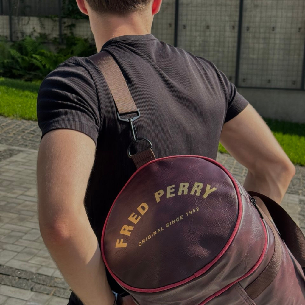 Fred Perry Classic Barrel Bag Oxblood